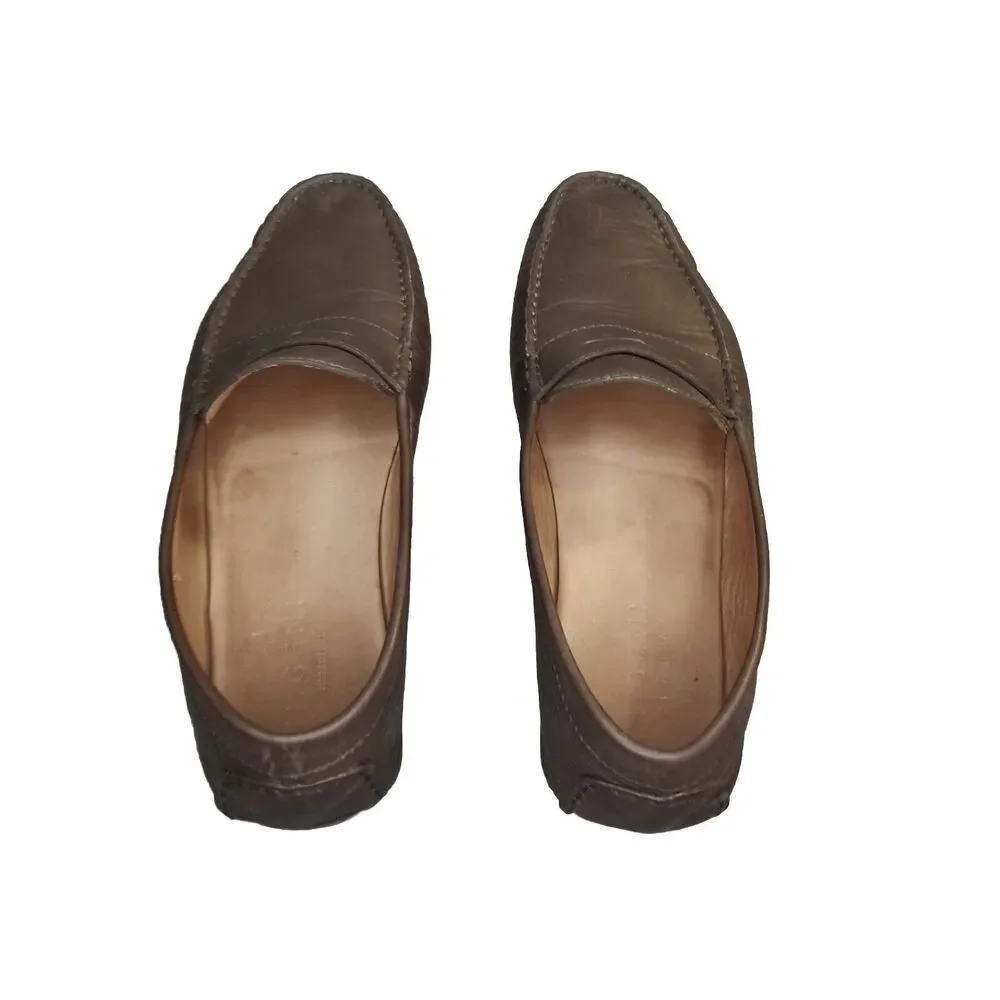 M. Gemi Loafers Men's Size 43.5 The Pastoso Uomo Brown Leather Slip On Slippers